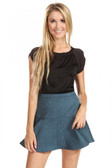 Blue Brocade Skirt