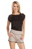 Beige Quilt Shorts