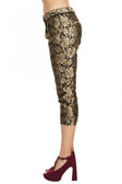 Gold Laced Cigarette Pants