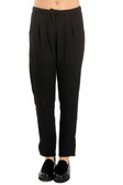 Black Textured Trousers
