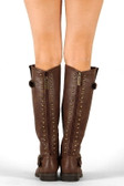 Breckelle Tenesee-16 Studded Buckle Riding Knee High Boot