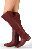 Breckelle Rider-24 Buckle Round Toe Riding Boot