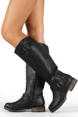 Breckelle Rocker-14 Buckle Riding Knee High Boot