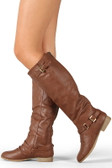 Coco-1X Buckle Riding Knee High Boot