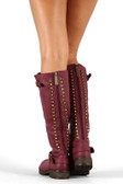 Breckelle Trooper-14 Studded Buckle Riding Knee High Boot