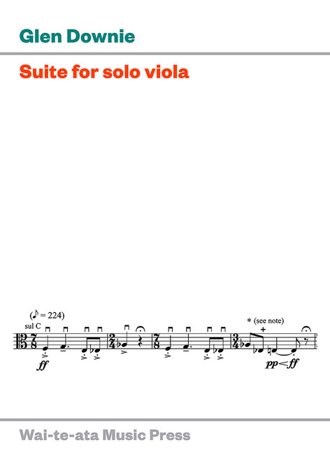 Suite for solo viola (physical score)