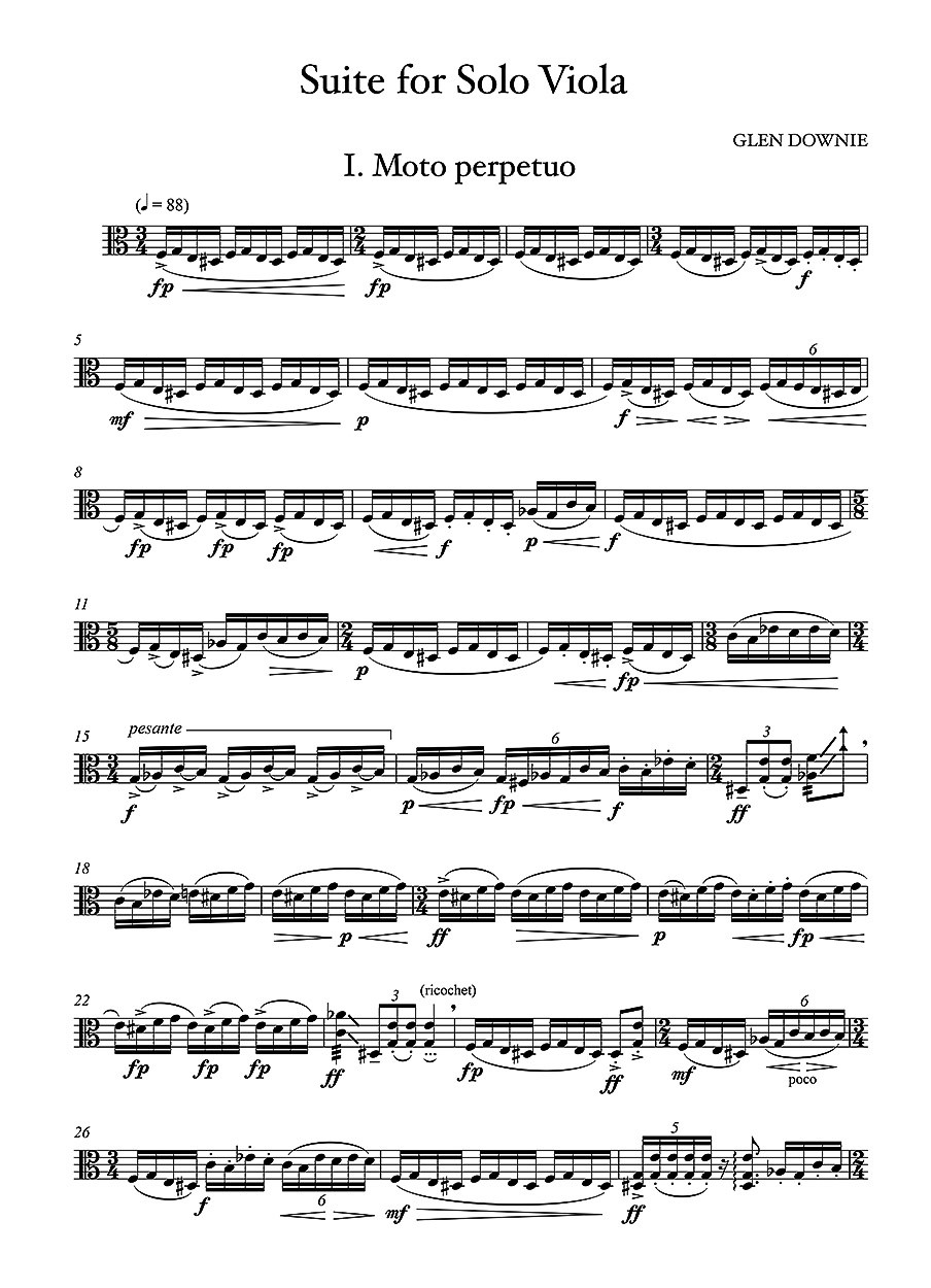 Suite for solo viola (physical score) - Wai-te-ata Music Press