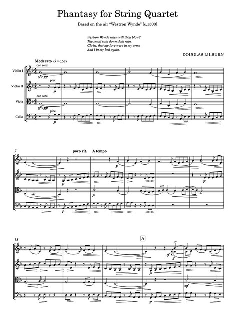 Phantasy for string quartet (digital download)
