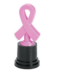 Lot of 12 Fun Express Breast Cancer Awareness Pink Ribbon Trophies