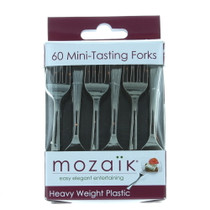 Mozaik Mini-Tasting Forks 240 pcs. Cocktail Party Appetizers Silver