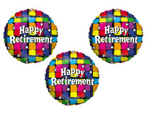 3ct Happy Retirement 18" Foil Mylar Balloons Party Event Celebration Decoration