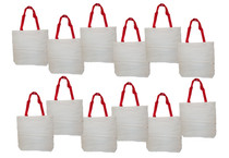 Lot of 12 White Cotton Totes 14 1/2" x 14 1/2" DIY Customize Craft Bags