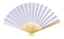 DIY 10" White Paper Folding Fans Customize Craft Party Wedding Favors Lot of 12