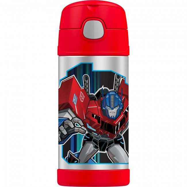 Transformers Autobots Thermos Funtainer 12oz Cold Drink Bottle w/Straw Kids  Fun - 1 Super Party