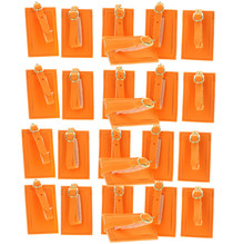 Neon Orange Luggage Tags With Strap Travel ID Lot of 24 RALC