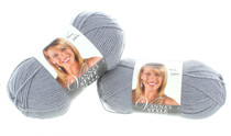 2 Skeins Lion Brand Silver Yarn Craft Knitting Machine Washable VLB