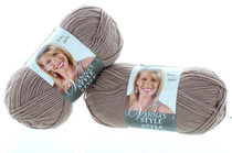 2 Skeins Lion Brand Taupe Yarn Craft Knitting Machine Washable VLB