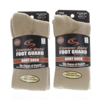2 Pairs Copper Sole Tan Boot Socks Foot Guard Mens Shoe Size 3-9