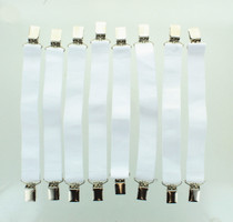 Bed Sheet Grippers Mattress Straps Metal Clips Extra Wide Lot of 8
