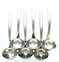 Mozaik Silver Look Serving Ladles Premium Heavy Weight Plastic Party Lot of 6