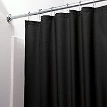 Better Home Vinyl Shower Curtain Liner Black Resistant Magnetized
