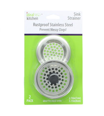 Rustproof Stainless Steel Sink Strainer And Rubber Stopper Set