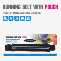 Black Running Belt With Pouch Waist Adjustable Pouch