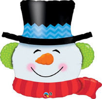 XL 36" Frosty Snowman Christmas Mylar Foil Balloon Super Shape Party Decoration