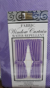 Better Home Fabric Window Curtain 36" x 54" Lavender With Tie Backs and Hooks