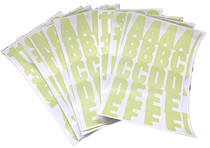 Lot of 208 Glow In The Dark Alphabet Stickers 2.5" Crafts Scrapbooking Labels