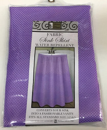 Better Home Lavender Fabric Sink Skirt Water Repellent Standard Size