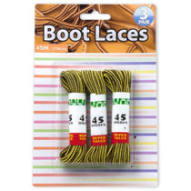 Lot of 6 Pairs Brown and Yellow 45" Boot Laces Sneakers Boots Shoestringss