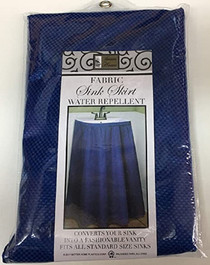 Better Home Navy Blue Fabric Sink Skirt Water Repellent Standard Size