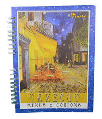 Van Gogh Take Out Restaurant Menu Organizer Binder Coupon Storage Folder