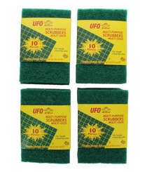 Lot of 40 Green Scrub Scour Pads 5 3/4" x 4" General Purpose Household Cleaning