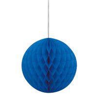 Blue 8" Tissue Honeycomb Ball Party Decorations