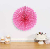 Hot Pink 16" Tissue Decorative Fan Party Decorations