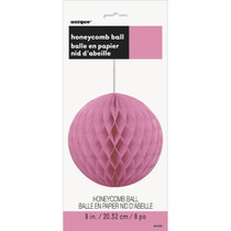 Hot Pink Party Decoration 8" Tissue Honeycomb Ball