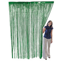 Green Metallic Fringe Door Curtain Party Decor 3' x 8'