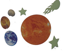 Solar System  Wall Clings Outer Space Planets Sticker Repositional  Decals