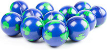 Lot of 12 World Stress Relief Balls Toys Therapeutic Educational Squeeze Balls