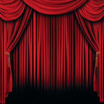 Plastic Red Curtain Backdrop Banner