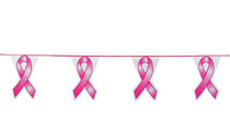 Breast Cancer Awareness Pink Ribbon Pennant Banner Decoration