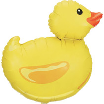 24" Betallic Large Shape Yellow Rubber Ducky Balloon