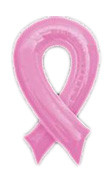 XL 36" Pink Ribbon Breast Cancer Awareness Balloon Super Shape Mylar Foil