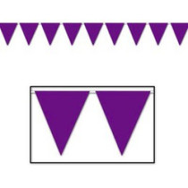 100 Ft Purple Pennant Banner 48 Flags Party Event