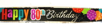 12 Ft. Happy 80TH Birthday Foil Banner Party Supplies
