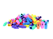 Funny Face Pencil Top Erasers Neon Party Favors Lot of 144