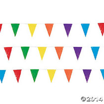 Multicolor Pennant Banner Bunting Flags 100 Ft for Festival Party Celebration Events and Backyard P