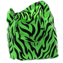 Lot of 6 Neon Animal Print Cotton Tote Zoo Party Favors